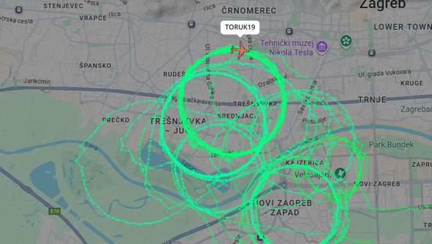 Let Baryaktara iznad Zagreba