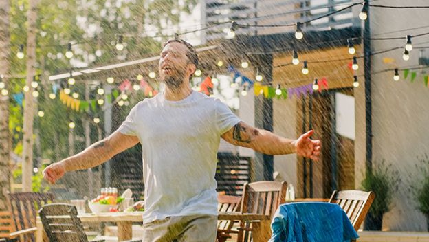 Ljetna kiša, ilustracija