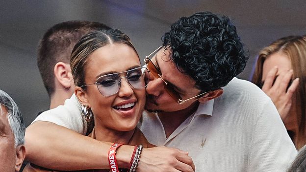 Jessica Alba i Danny Ramirez na US Openu