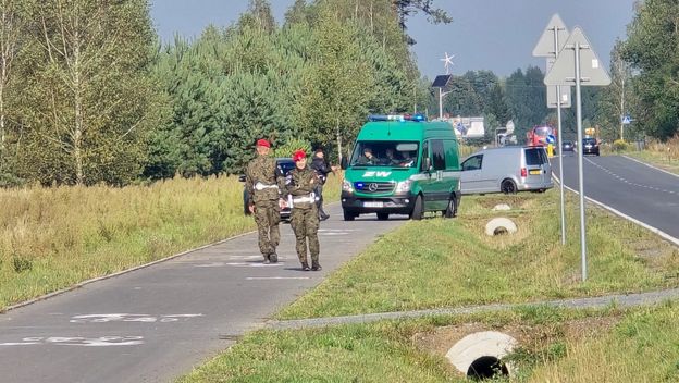 Osiguravanje područja na koje su pali dijelovi dronova