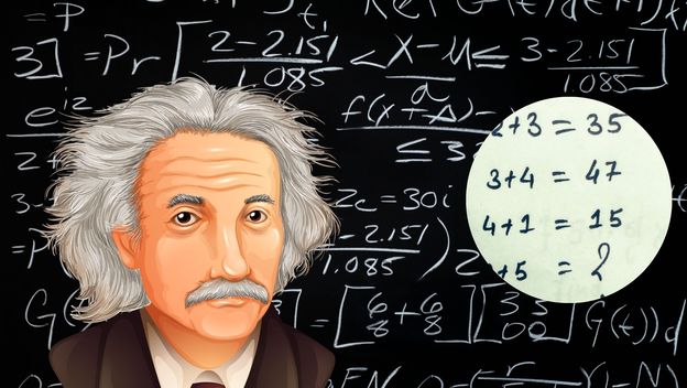 Grafika Alberta Einsteina i matematički problem
