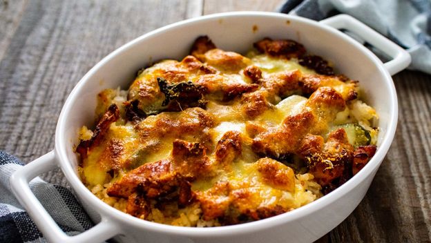 Zapečena riža s piletinom