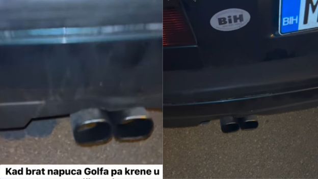 Auspuh modificiranog Golfa