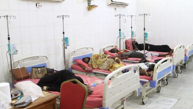 Bolnica u Sudanu, ilustracija