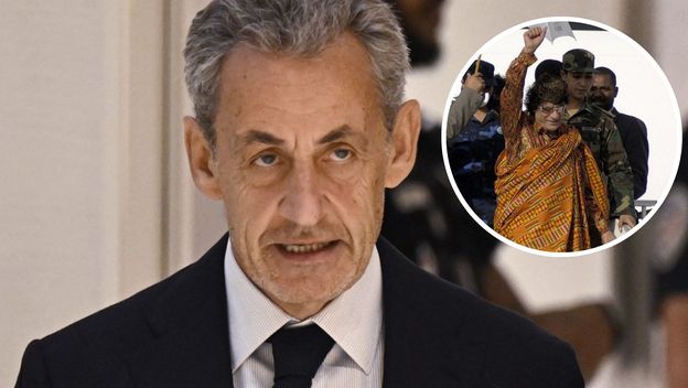 Nicolas Sarkozy i Muammar al-Gaddafi