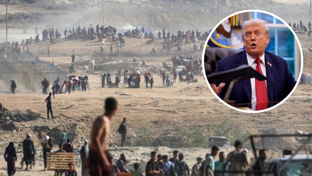 Prizori iz Gaze i Donald Trump