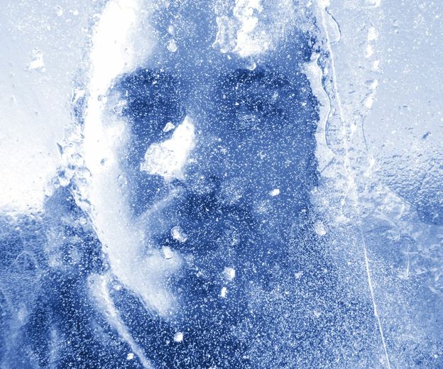 Smrznuti čovjek, ilustracija