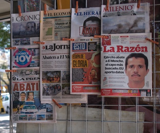 Naslovnice novina u Meksiku