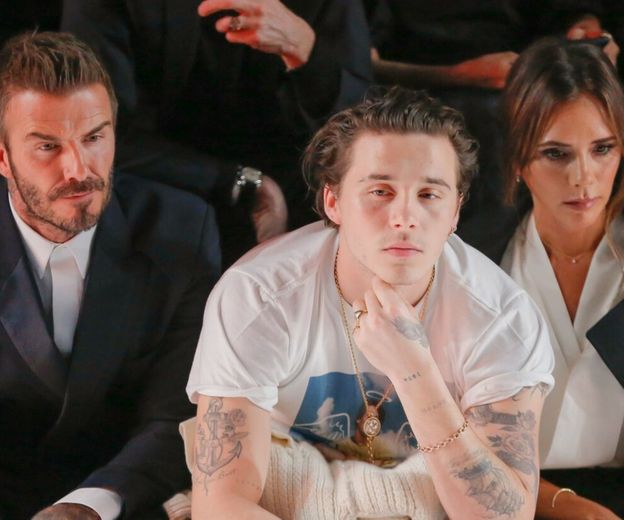 David, Brooklyn i Victoria Beckham