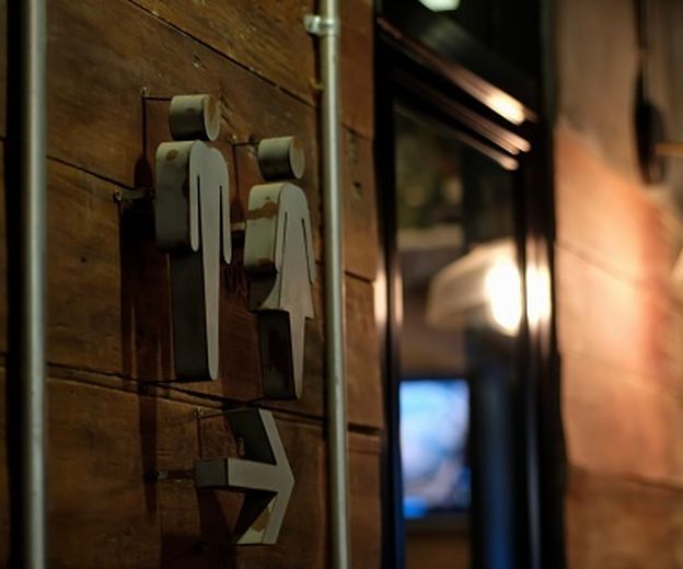 Toalet u restoranu, ilustracija