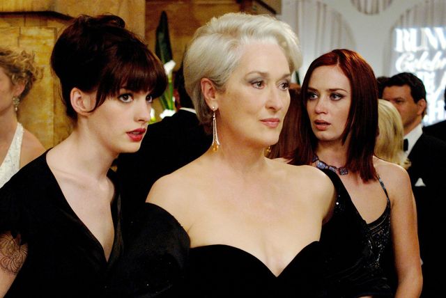 Andy (Anne Hathaway), Miranda (Meryl Streep) i Emily (Emily Blunt)
