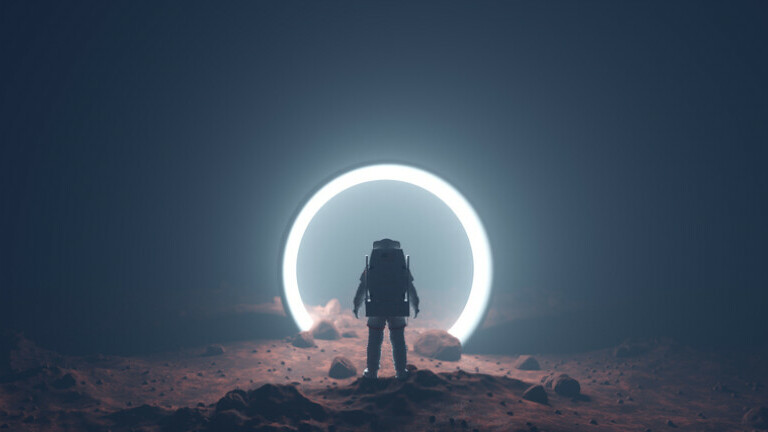 Astronaut na nepoznatom planetu, ilustracija