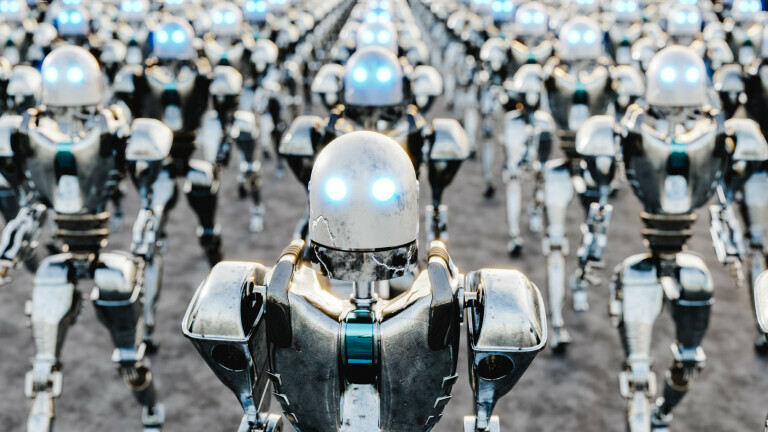 Mnoštvo robota, ilustracija