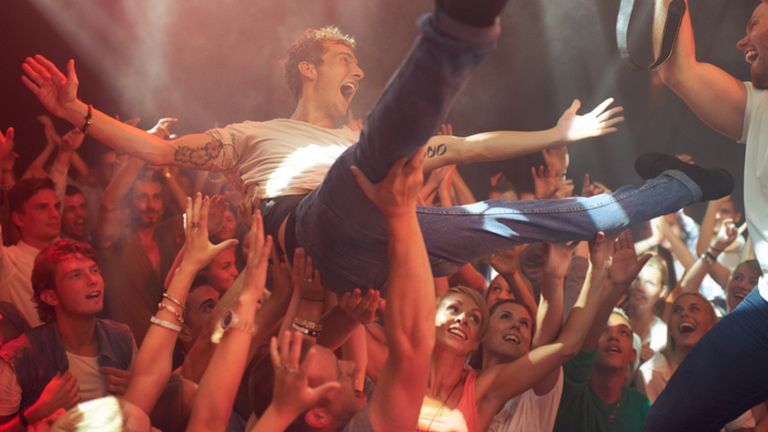 Fanovi na glazbenom festivalu, ilustracija