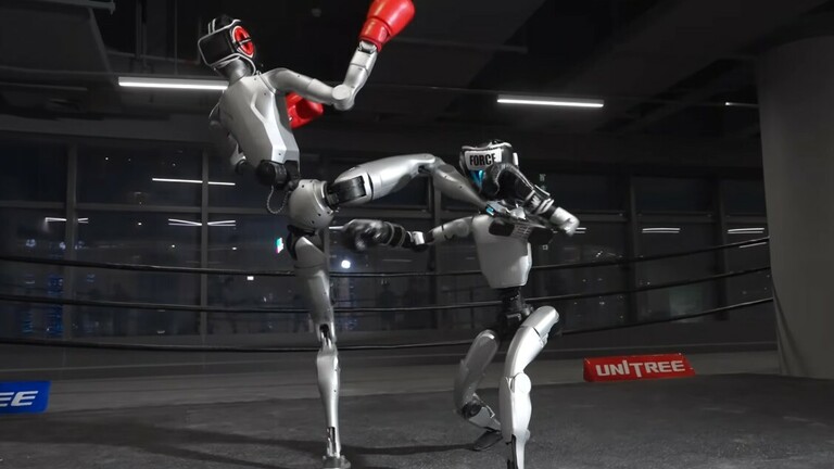 Unitreejevi roboti H2 i G1 u klinču