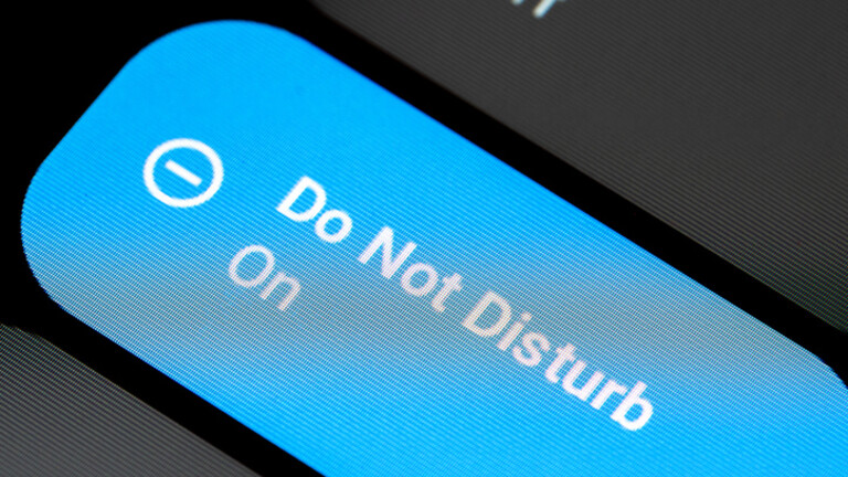 Funkcija ne ometaj na moibtelu, ilustracija