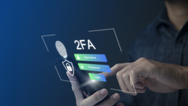 Ilustracija aplikacije za dvofaktorsku autentifikaciju