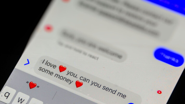 Romantična poruka u kojoj se traži novac, ilustracija