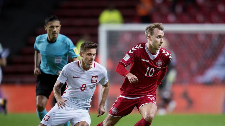 Karol Linetty i Christian Eriksen