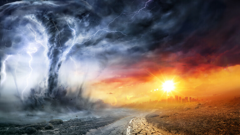 Prirodne katastrofe uzrokovane klimatskim promjenama, ilustracija