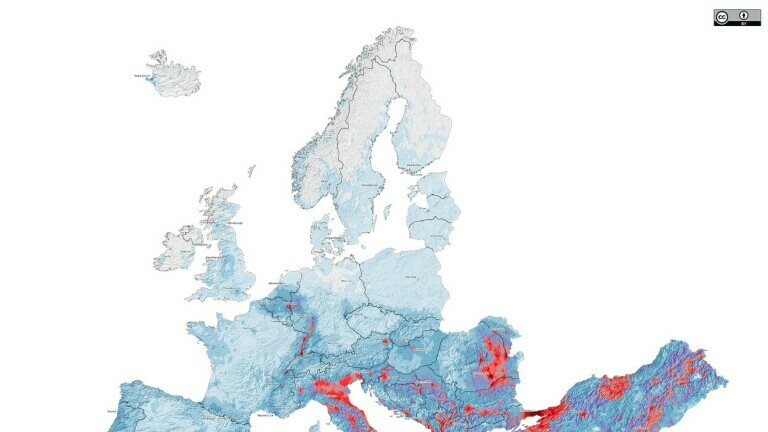 Karta rizika od potresa u Europi