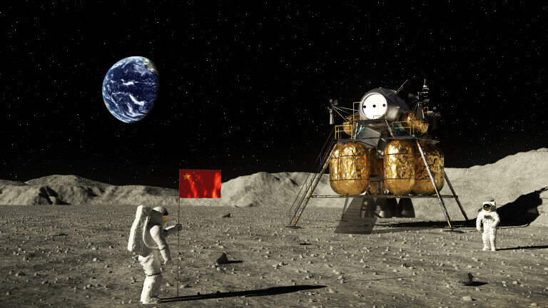 Lineski astronauti na Mjesecu, ilustracija