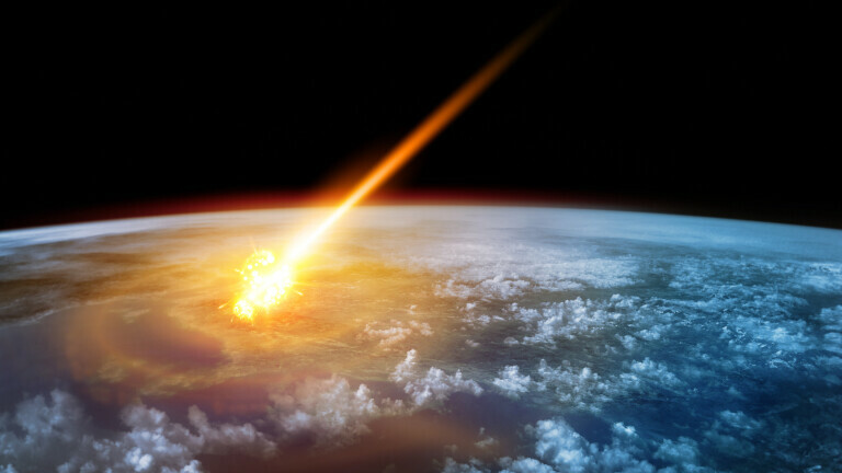 Udar asteroida na Zemlju, ilustracija