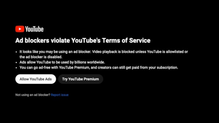 YouTube poruka korisnicima koji koriste blokatore oglasa