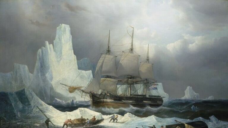 HMS Erebus zarobljen u ledu