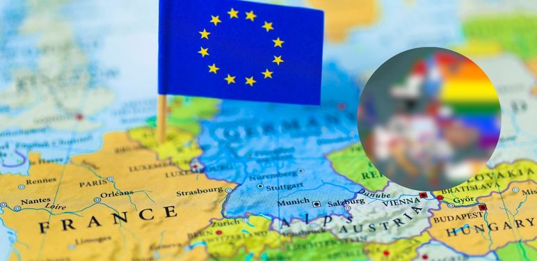 Karta Europe s bizarnom mapom sa stereotipima