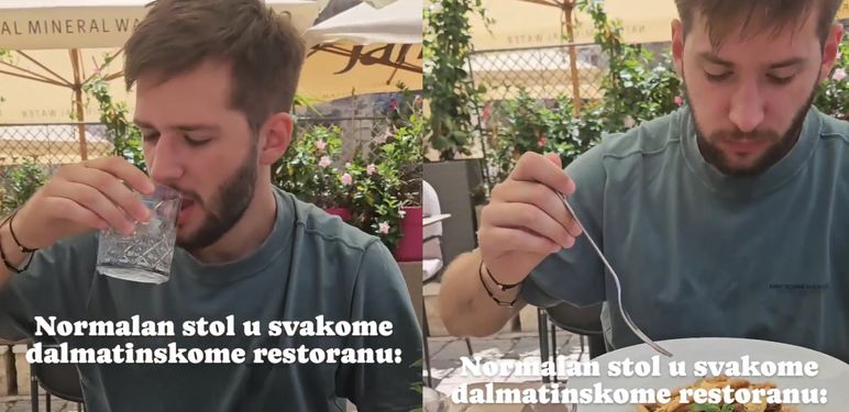 Stol u dalmatinskom restoranu