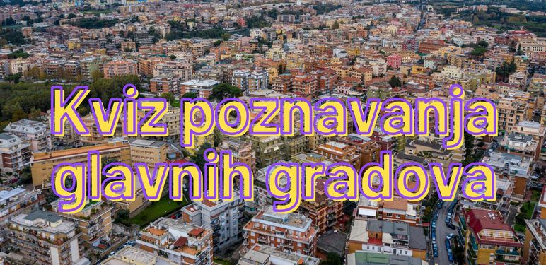 Slika urbanog područja uz naslov kviza