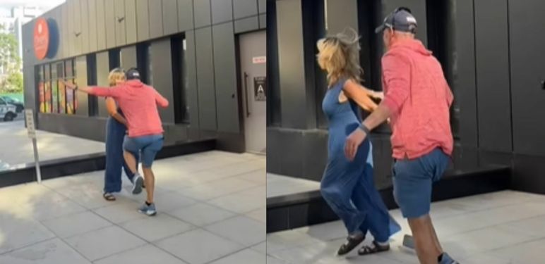 Roditelji koji plešu nasred ulice