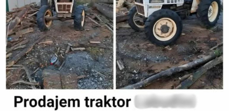 Oglas za prodaju traktora sa smiješnom pogreškom