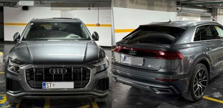 Nepropisno parkirani automobil marke Audi u Splitu