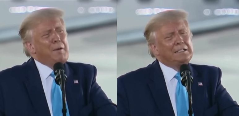 Američki predsjednik Donald Trump pri održavanju govora