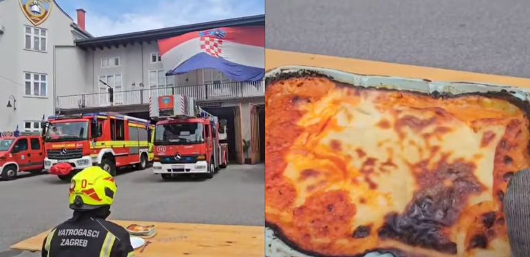 Vatrogasna postrojba Zagreb jede lazanje
