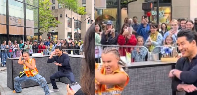 Pjevačica JoJo Siwa i glumac Mario Lopez izvode viralni ples u New Yorku