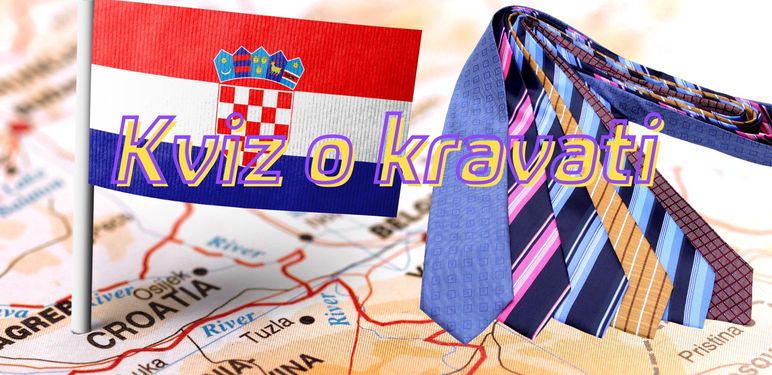 Hrvatska zastava na karti svijeta i kravate