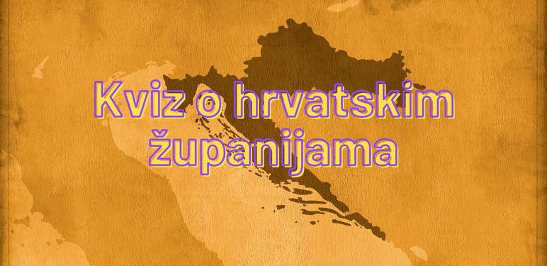 Mapa Hrvatske i natpis kviza