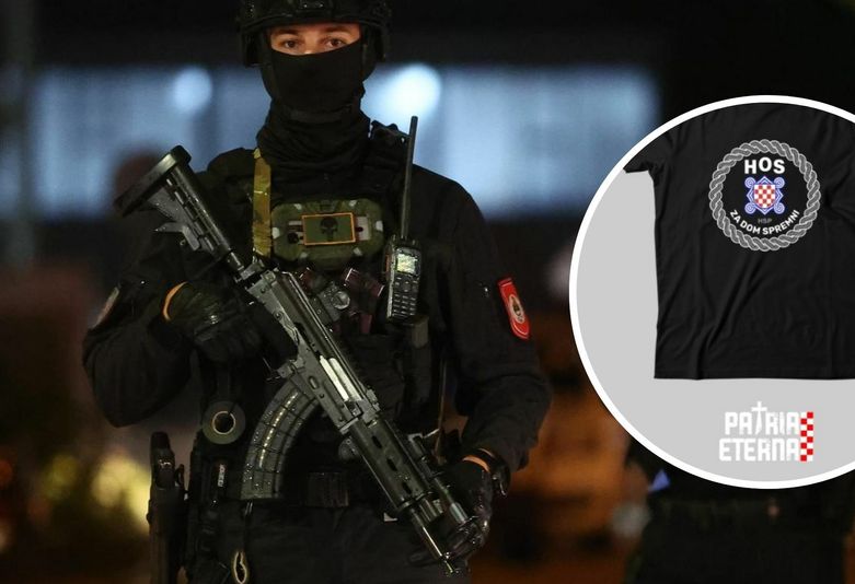 Pripadnik SIPA-e i majica HOS-a