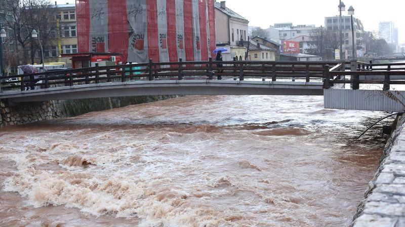 Nabujala rijeka Miljacka - 1