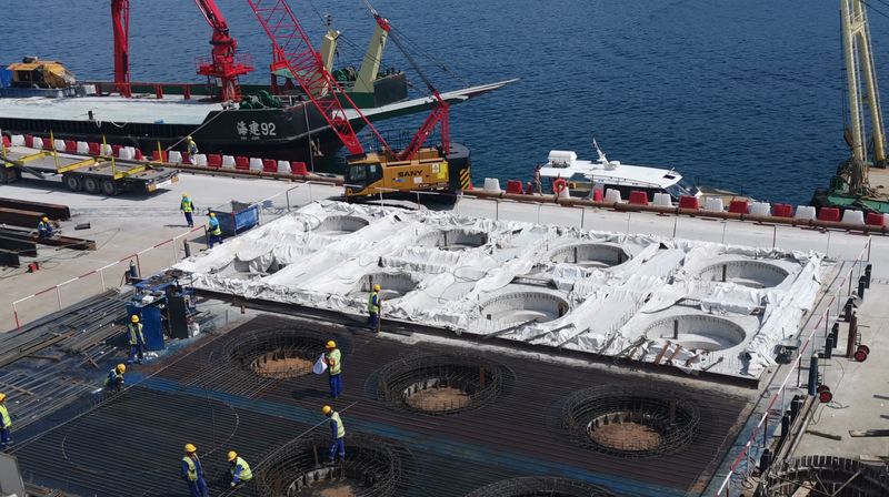 Radovi na Pelješkom mostu krajem lipnja 2019. (Foto: Hrvatske ceste) - 10
