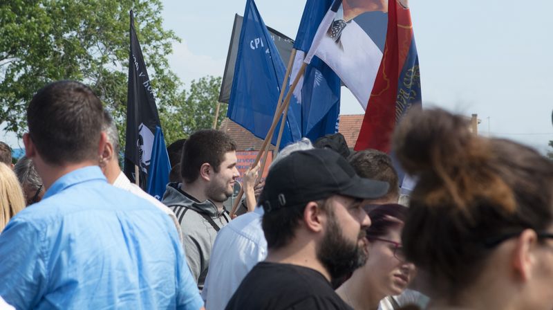 Miting kod Hrtkovaca (Foto: Pixell)