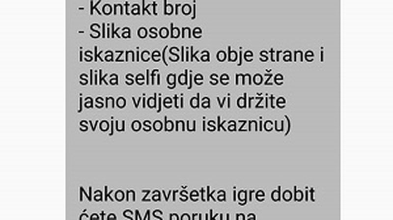Lažne nagradne igre na Facebooku (Screenshot: MUP)