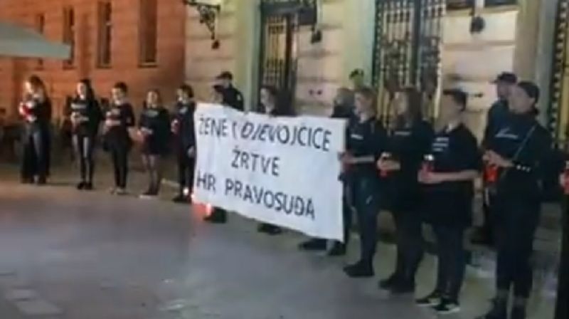 Prosvjed u Zadru (Foto: screenshot Antifjaka)