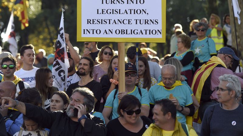 Prosvjedi u Barceloni (Foto: AFP)