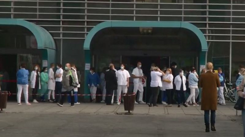 Prosvjed ispred KB-a Dubrava