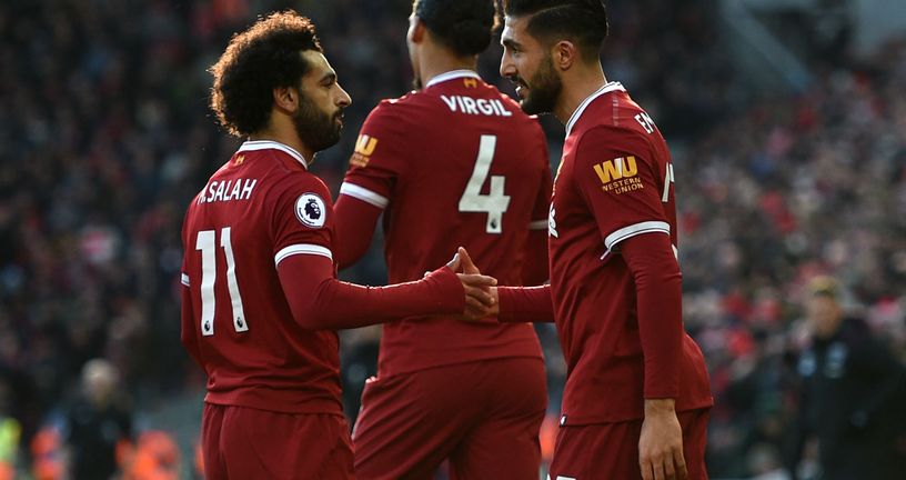 Mohamed Salah i Emre Can (Foto: AFP)