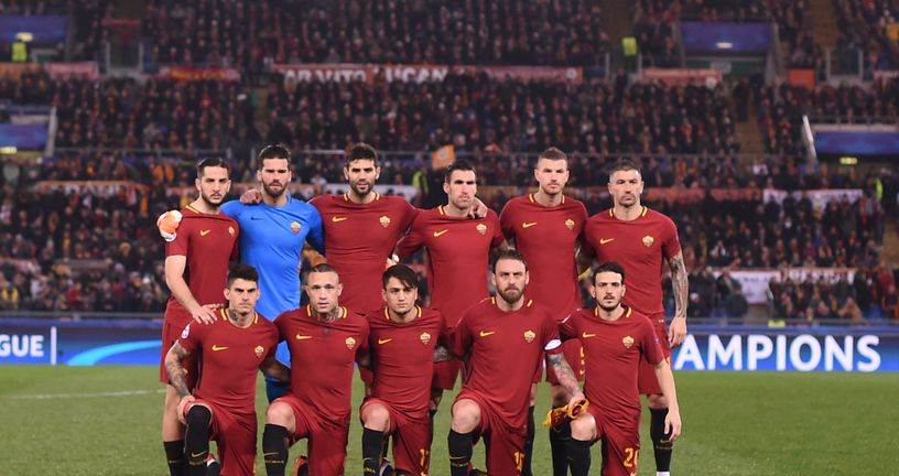 Alisson Becker sa suigračima iz Rome (Foto: AFP)